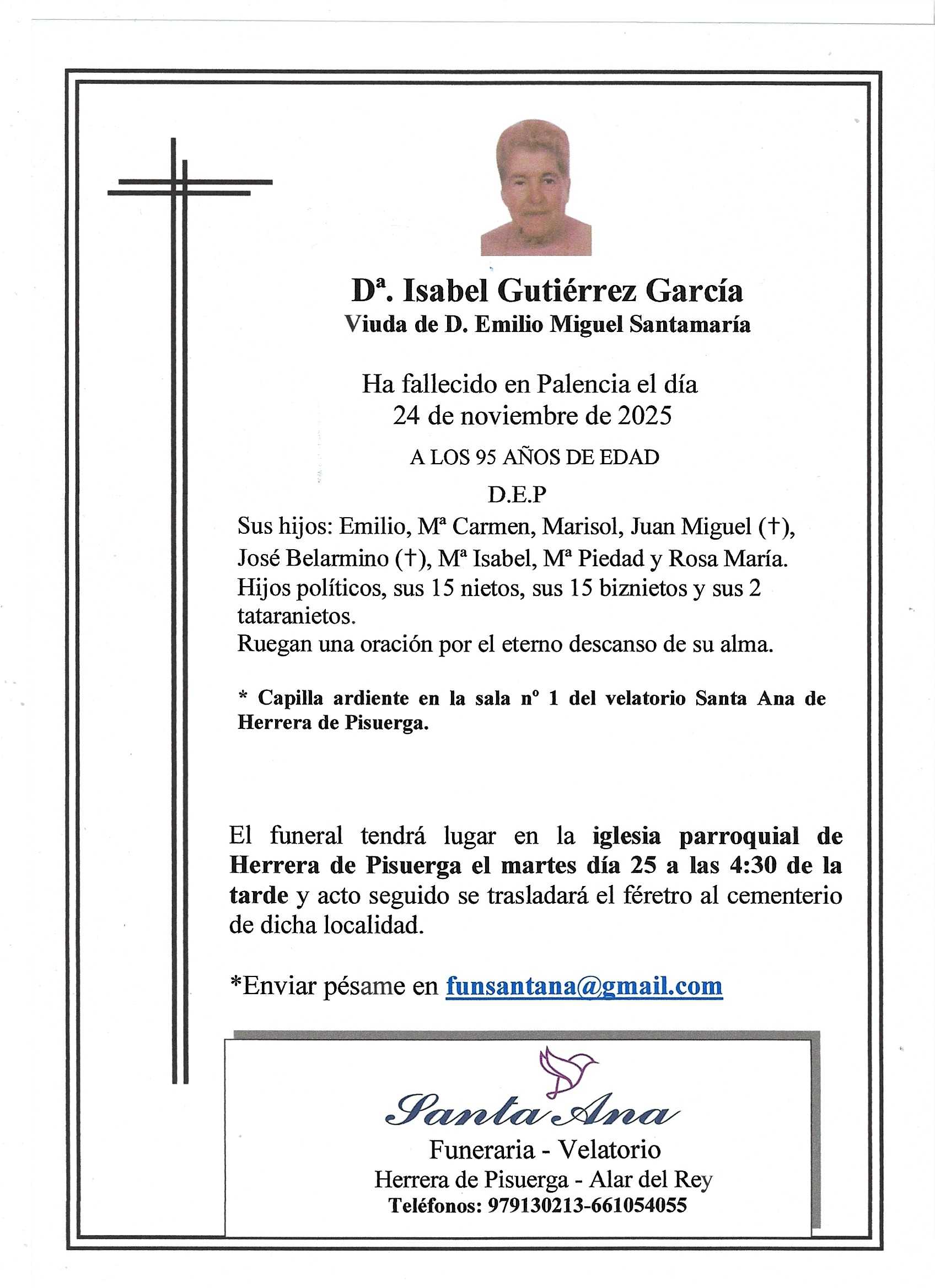Obituary Isabel Gutiérrez García