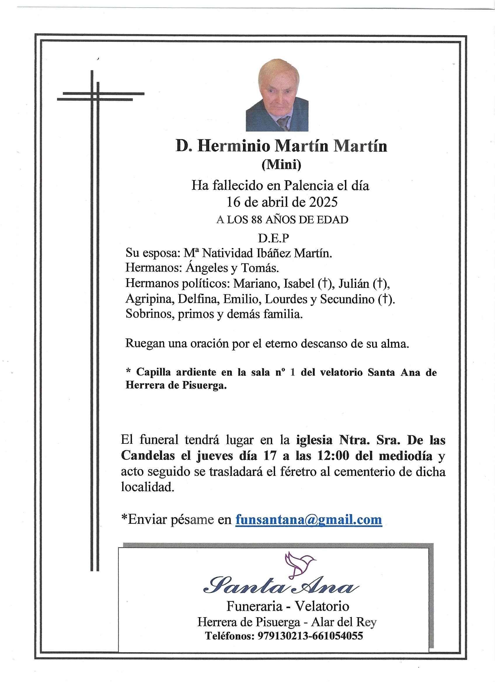 Obituary D. Herminio Martín Martín