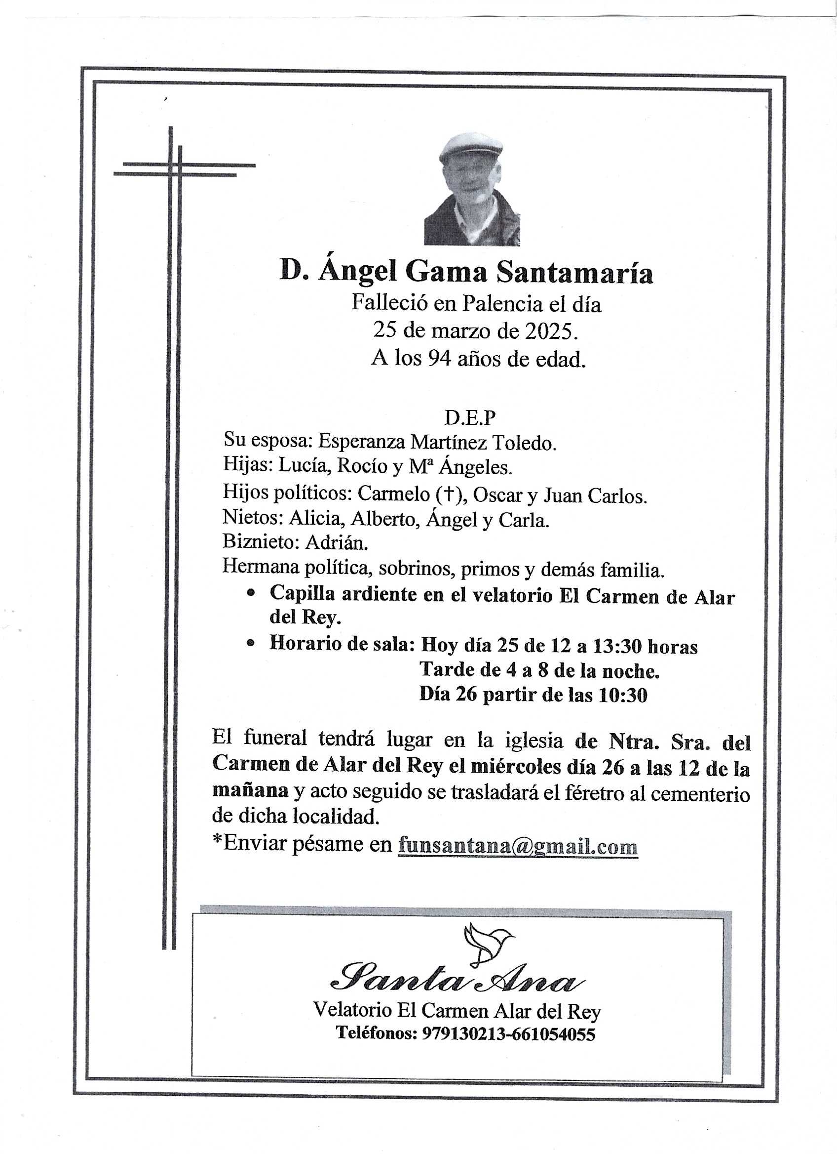 Obituary Ángel Gama Santamaría