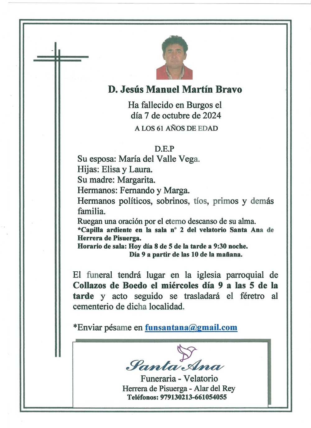 Obituary D. Jesús Manuel Martín Bravo