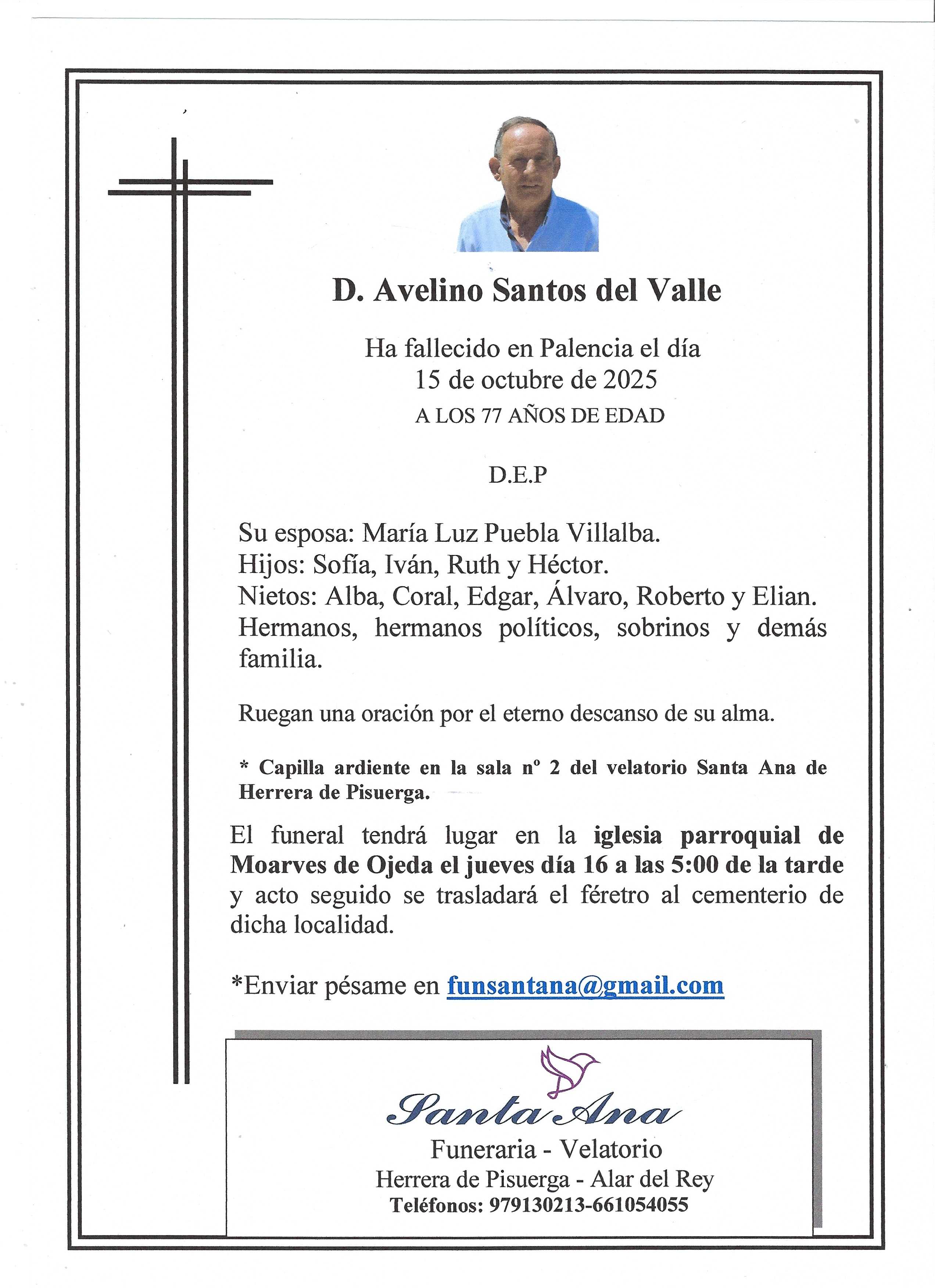 Obituary D. Avelino Santos del Valle
