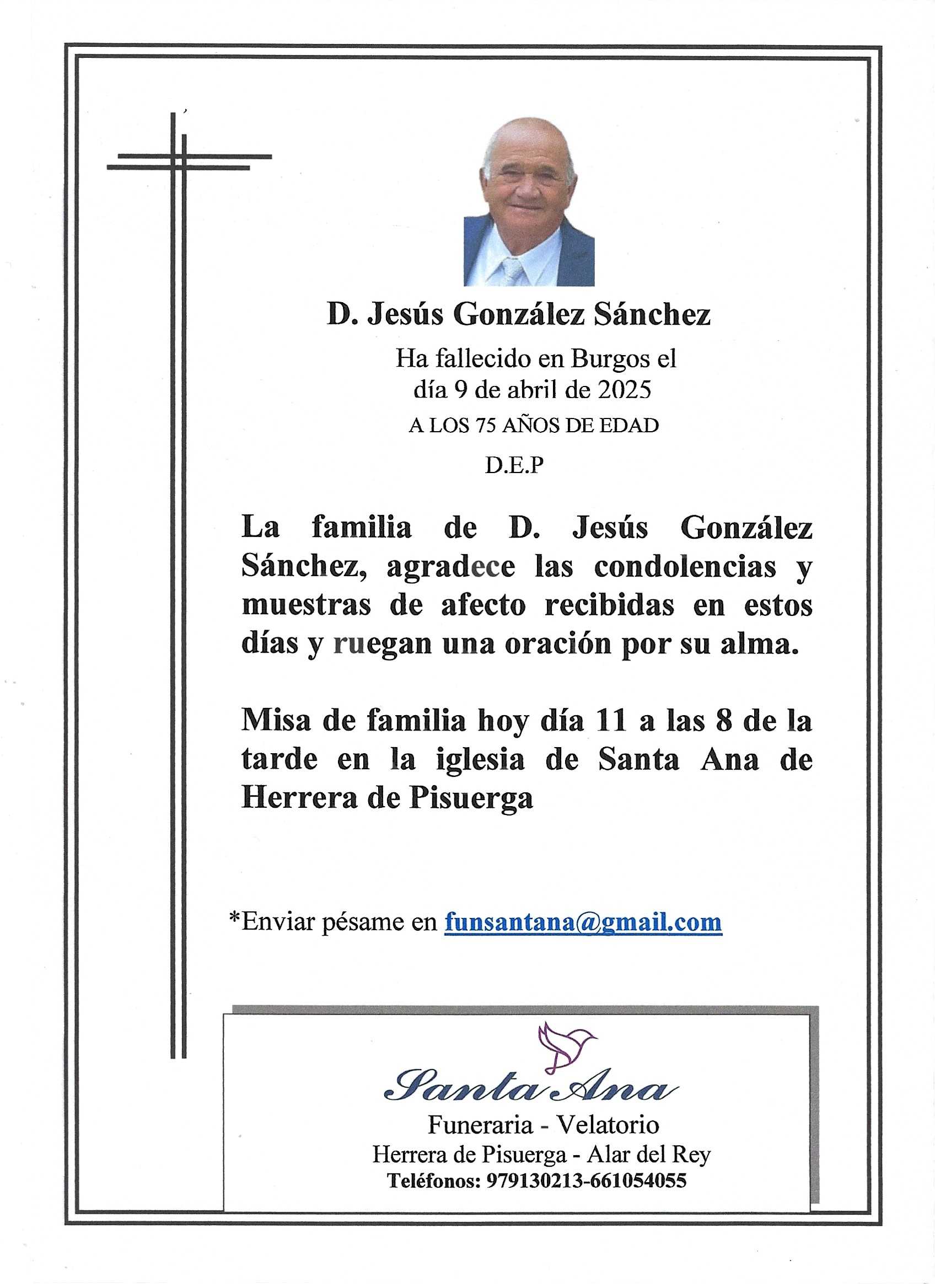 Obituary Jesús González Sánchez