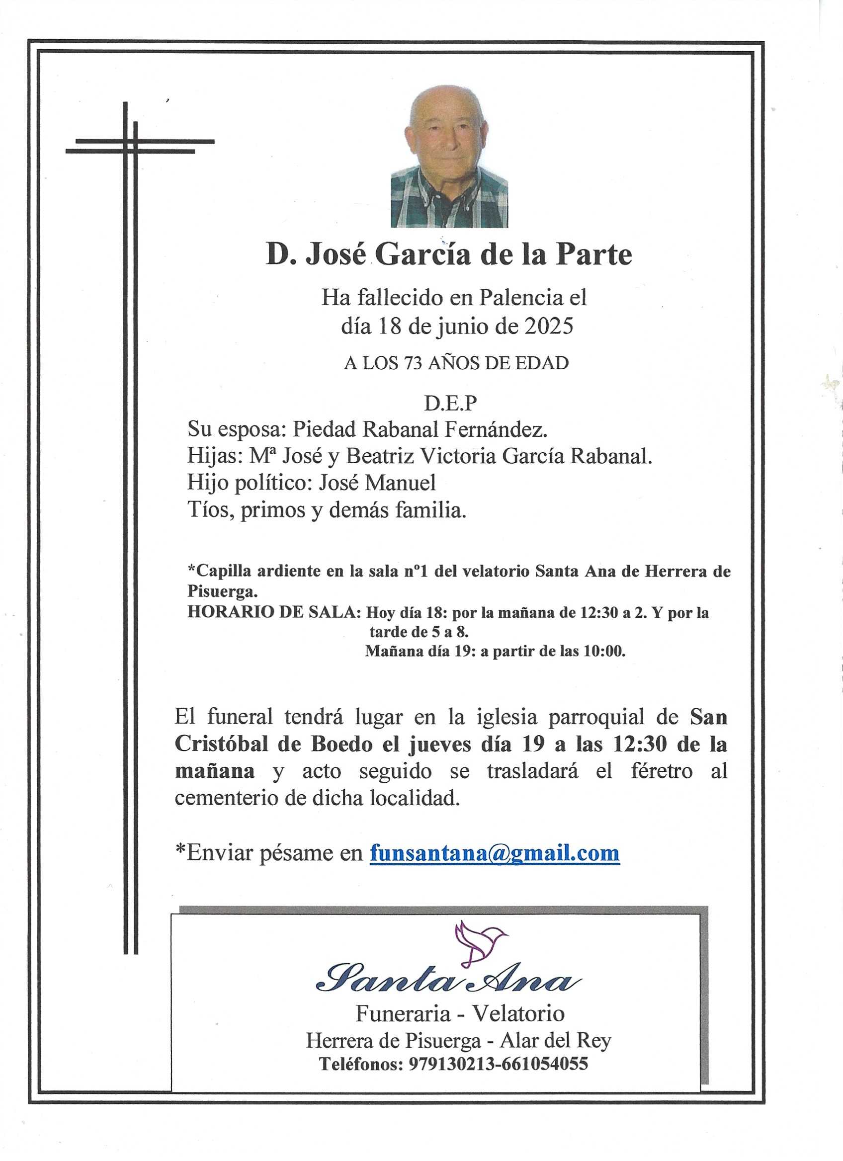 Obituary D. José García de la Parte