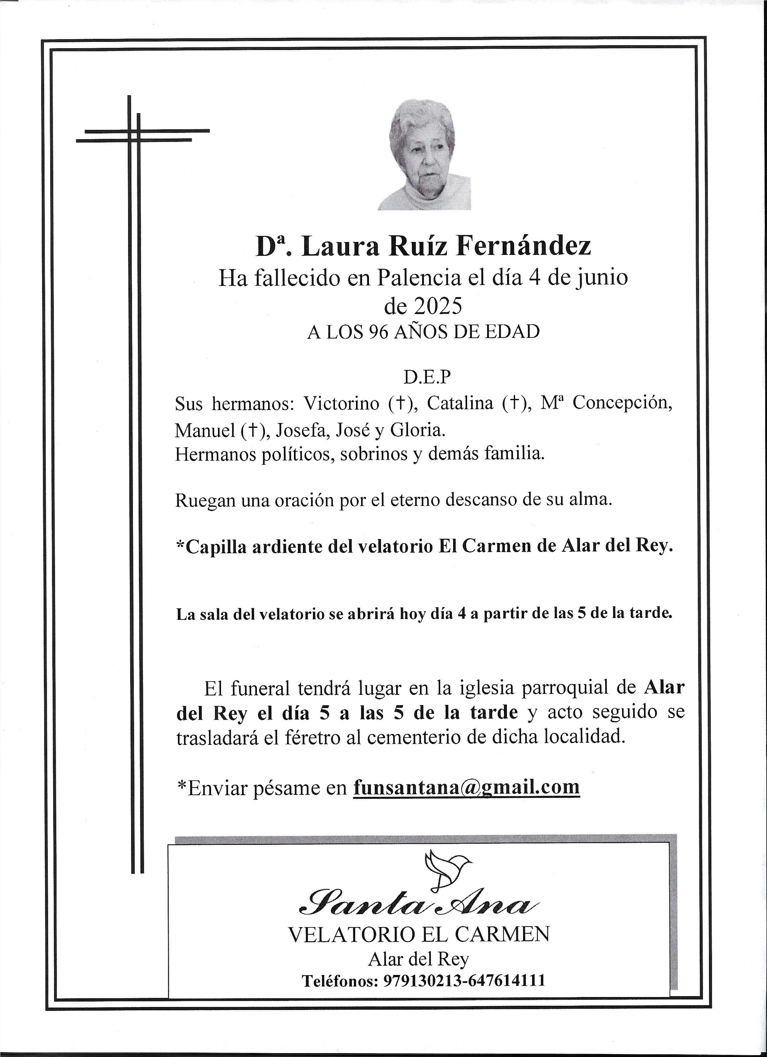 Obituary Laura Ruiz Fernández