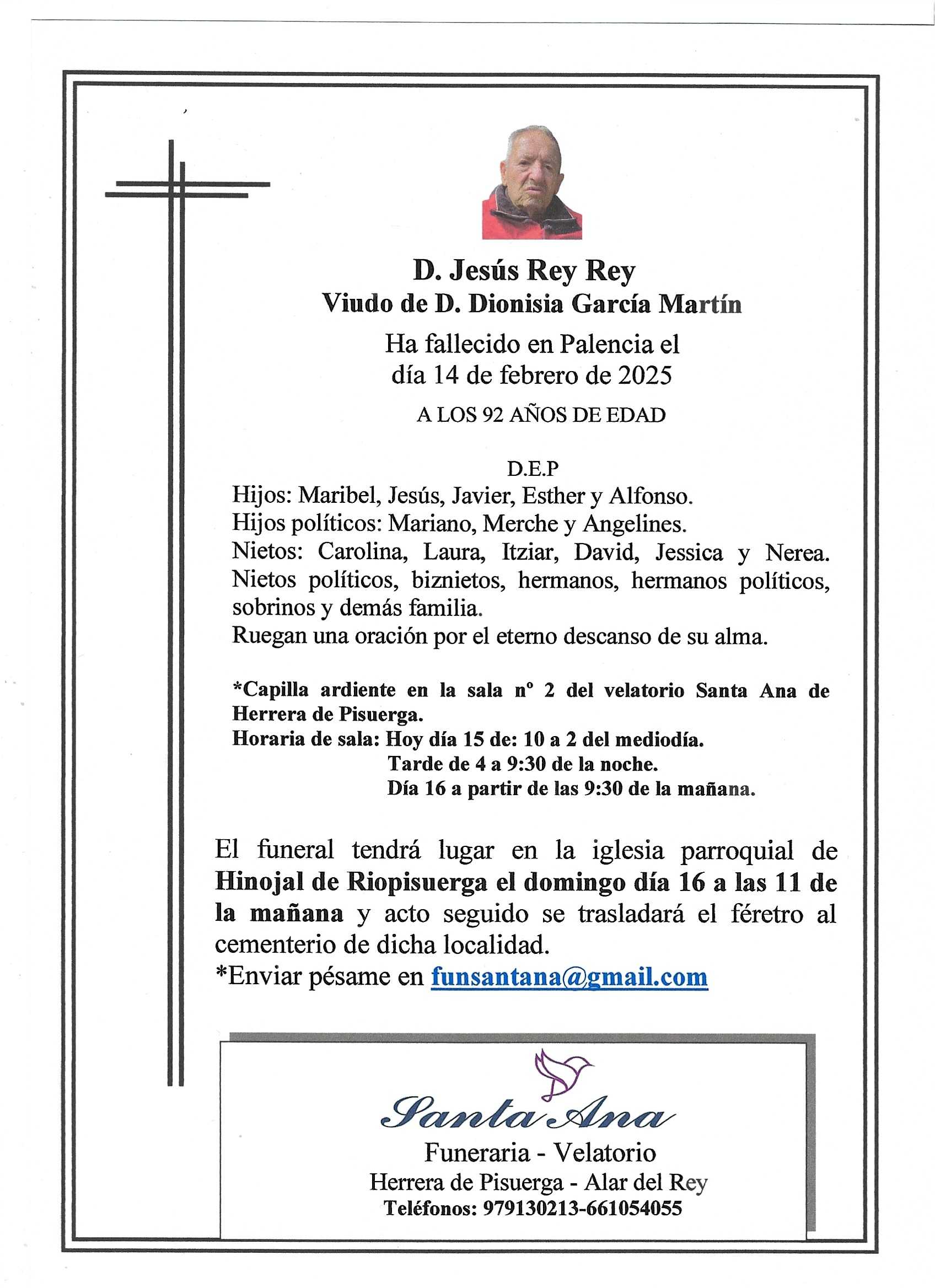Obituary D. Jesús Rey Rey