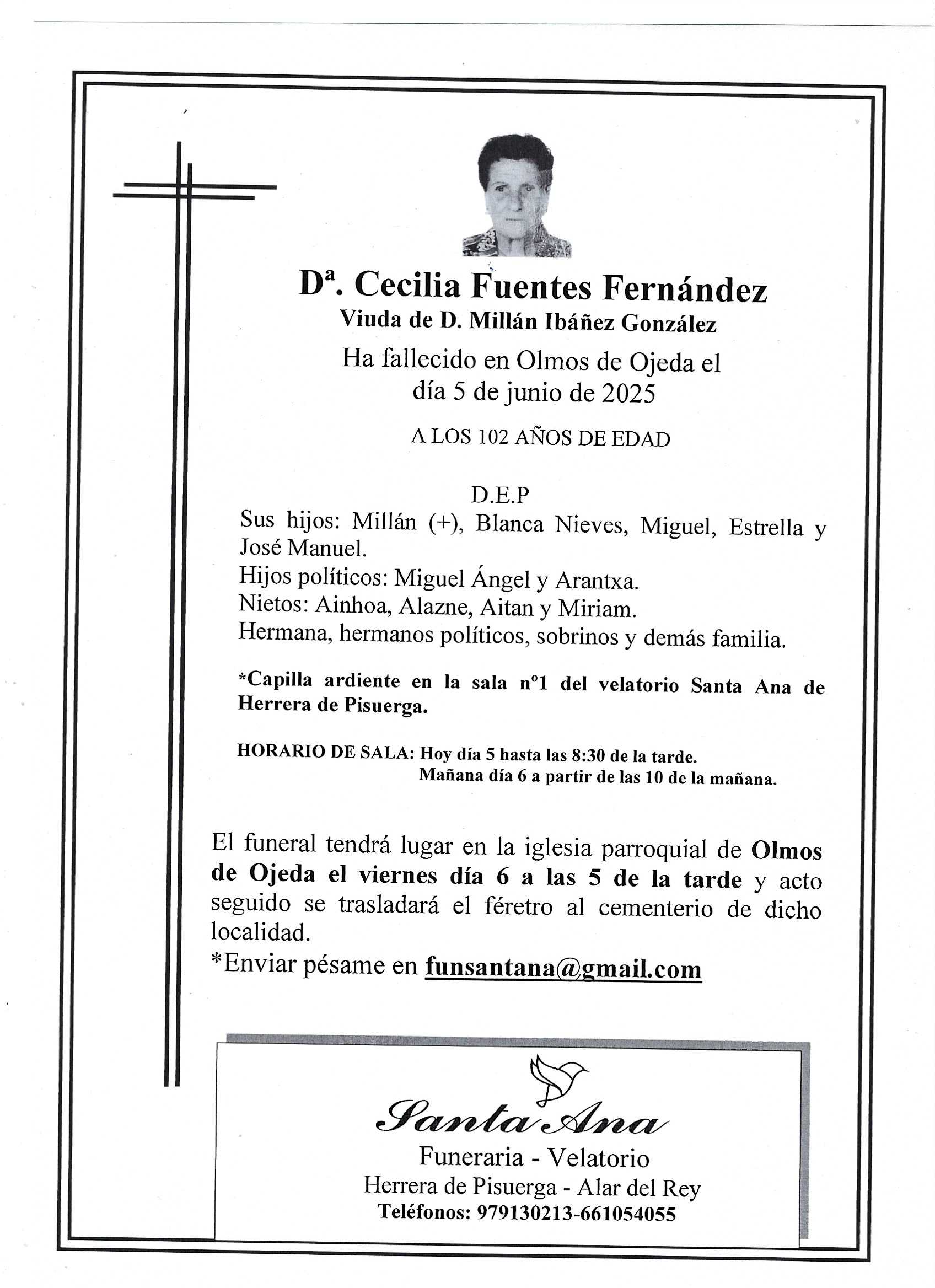 Obituary Cecilia Fuentes Fernández